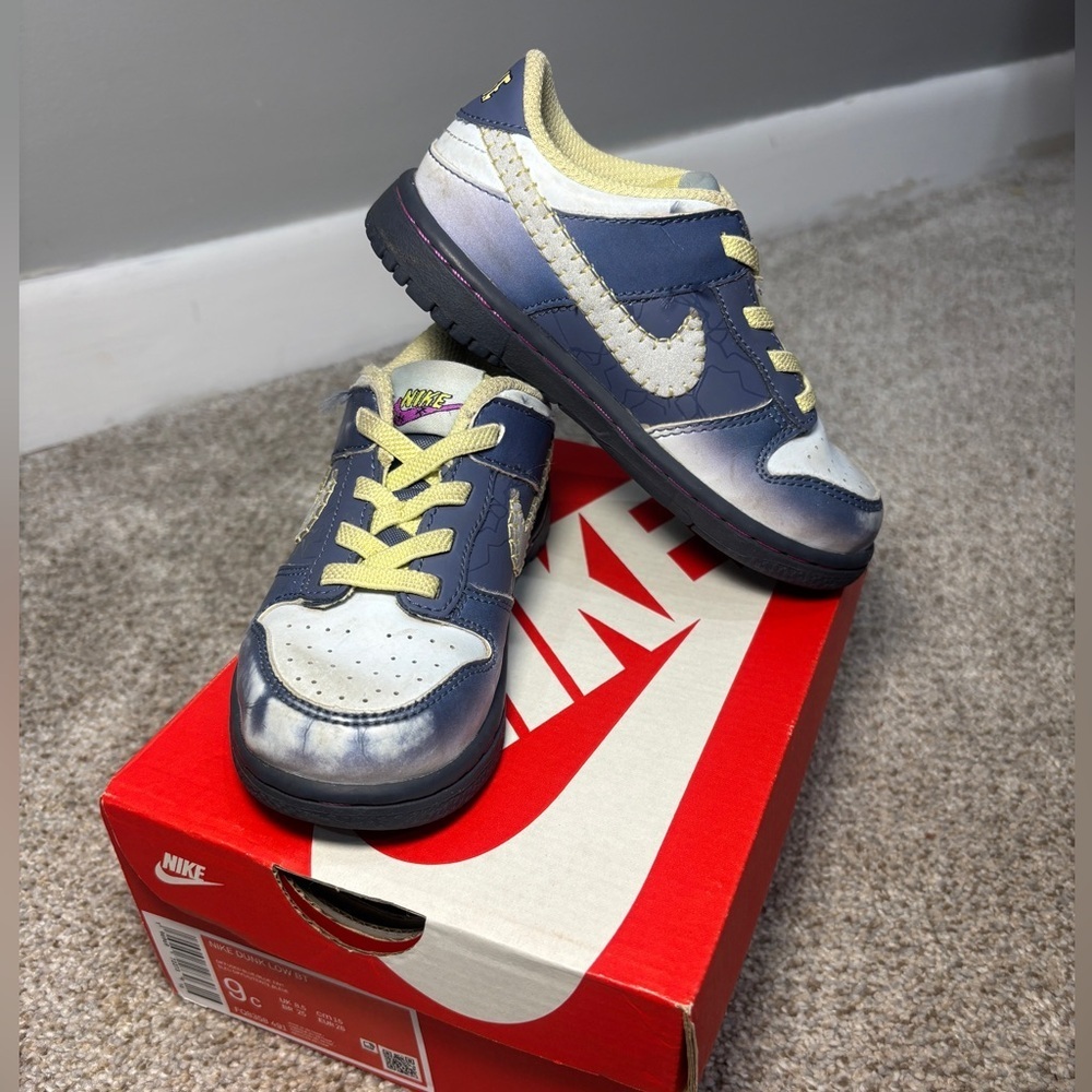 Nike Dunk Low Bp Halloween I Am Fearless Diffused Blue Sz 9C